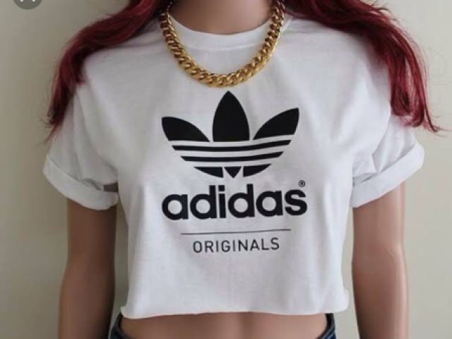 cropped adidas branco