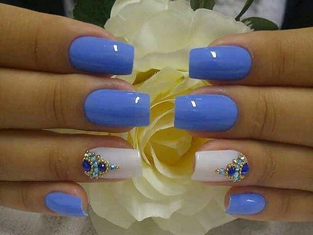 Azul com rosa