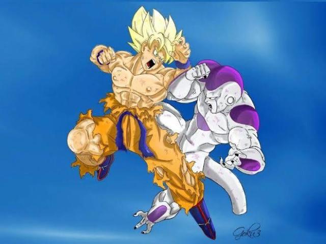 GOKU SSJ VS FREEZA 100%