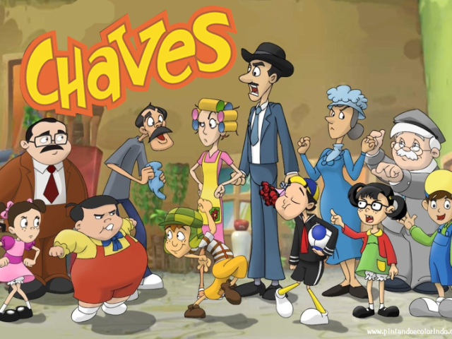 Chaves em desenho animado