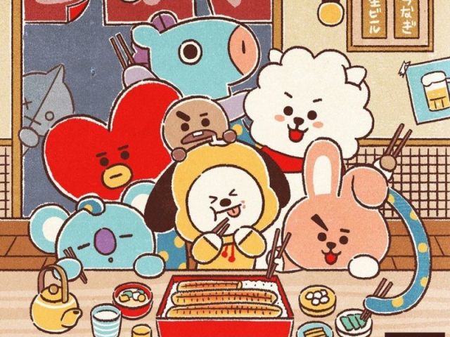 Sokjin, Rapmonie, Tata, Kookie, Min, Loli e Mongie