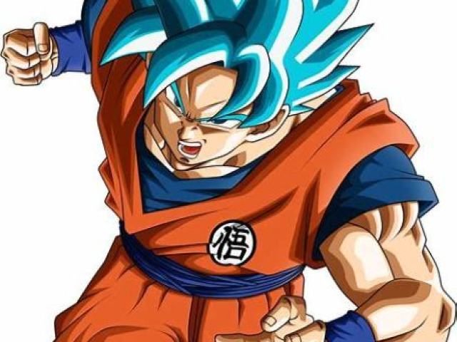 Goku blue saga frezzar dourado