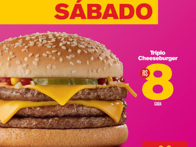 Triplo Cheeseburger (Sábado)
