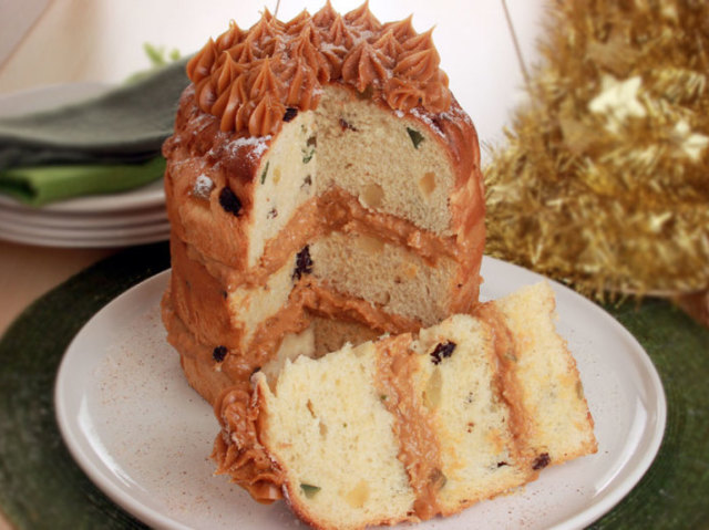 Panetone de doce de leite