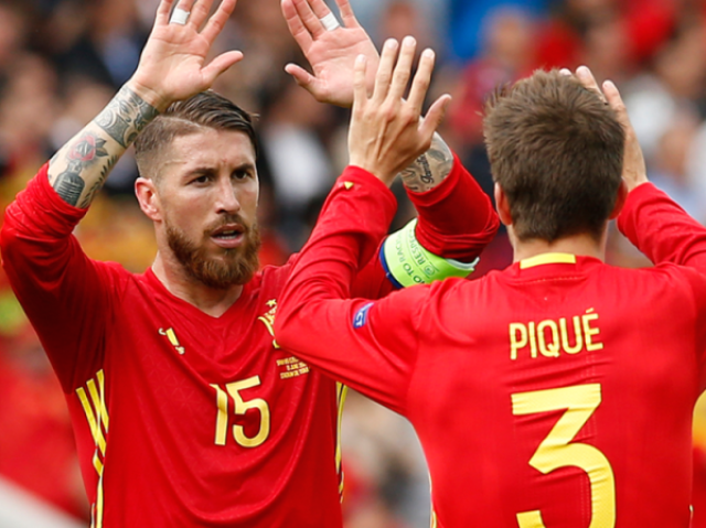 Sergio Ramos e Gerard Piqué