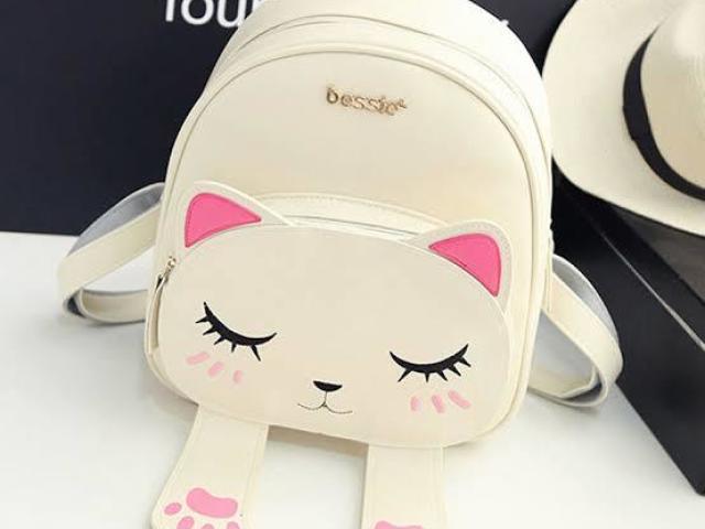 Uma mochila completamente KAWAII com chaveros;