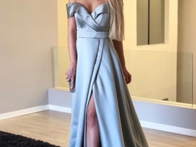 vestido prata brilhante