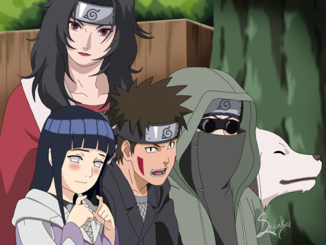 Kiba,Shino e Hinata
/ Akamaru