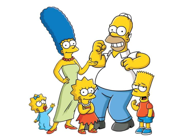 Homer, Marge, Bart, Lisa e Maggie