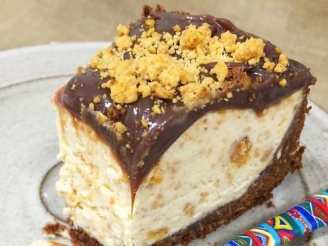 Torta de paçoca e brigadeiro!