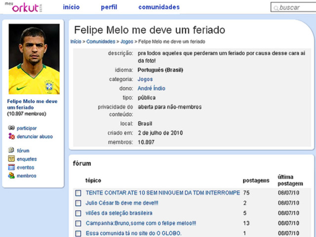 Felipe Melo me deve um feriado