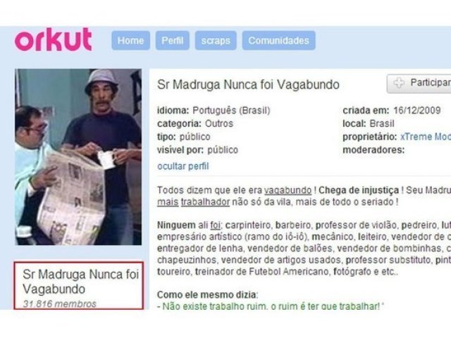 Sr. Madruga nunca foi vagabundo