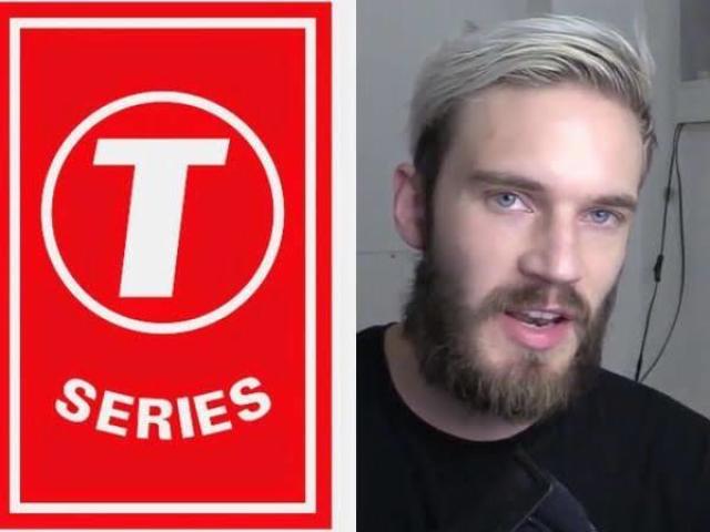 2 YouTubers -Pewdiepie e
T-Series