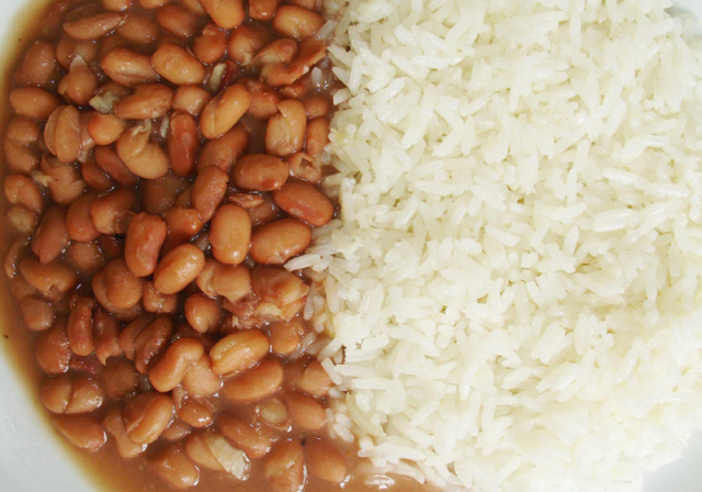 Arroz e feijão