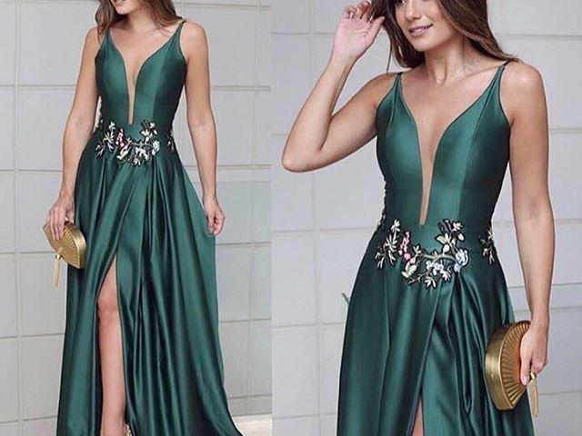 Vestido verde chique