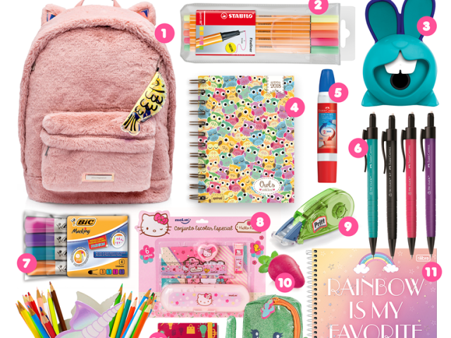 Material escolar fofis