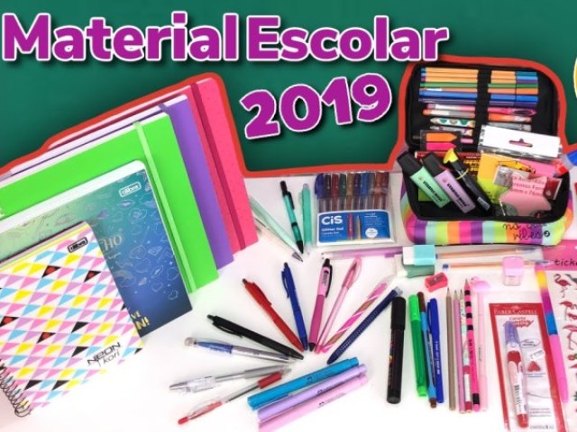 Qual seria o seu material escolar de 2019?