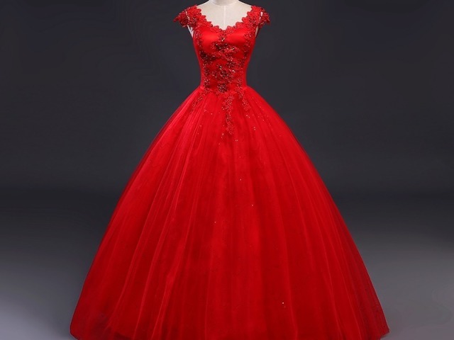Vestido glamouroso vermelho