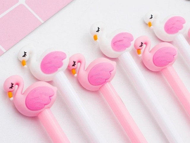 caneta de flamingo