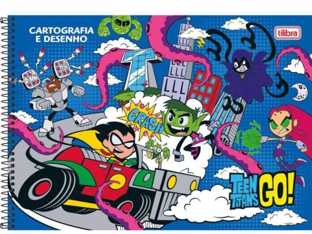 caderno de desenho do teen titans