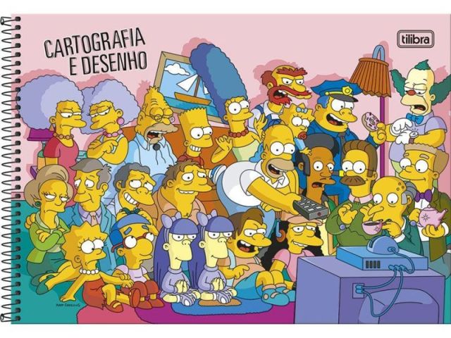 caderno de desenho os simpsons