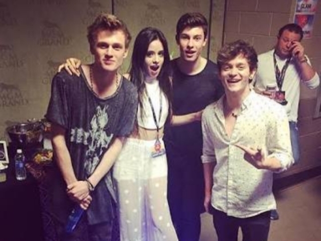 Camila como cantora, Shawn como cantor, Vamps como banda