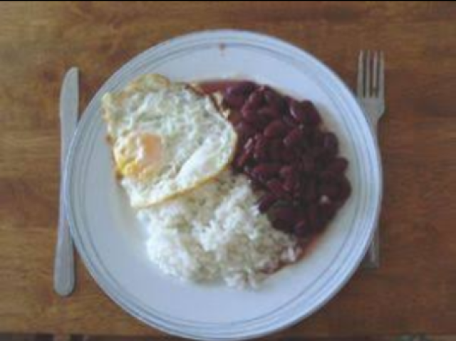 Arroz, feijão e ovo