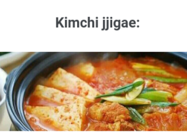 Kimchi Jjigae, carne e frutas