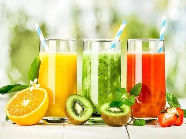 Suco de frutas da polpa