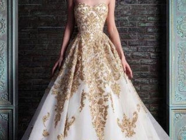 Dourado e branco