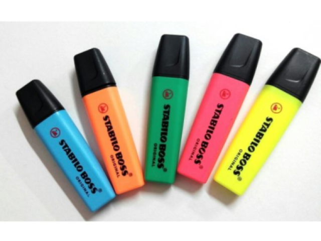 Marca texto stabilo cores neon