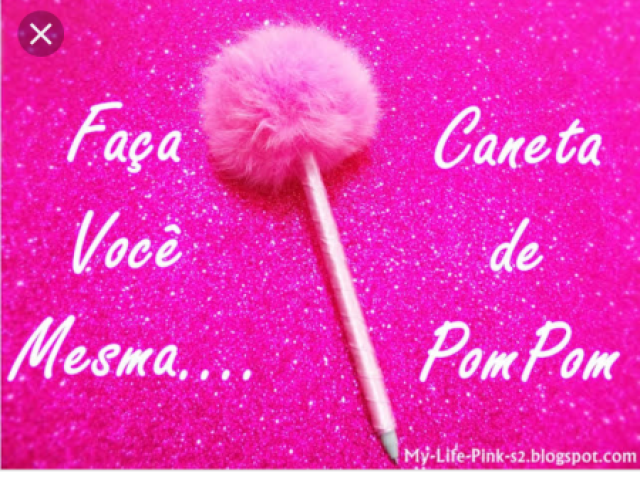 caneta de pom pom lindo