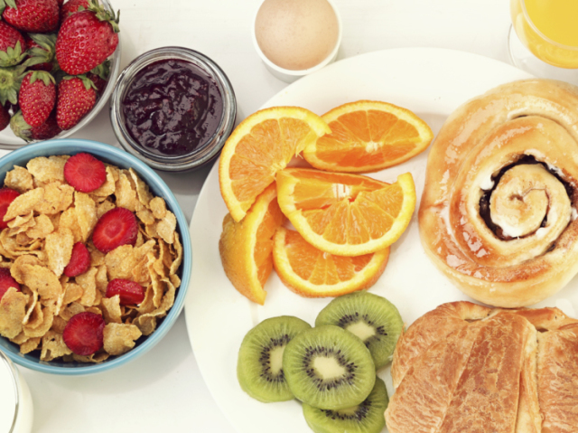 um café da manhã bem nutritivo e muito delicioso