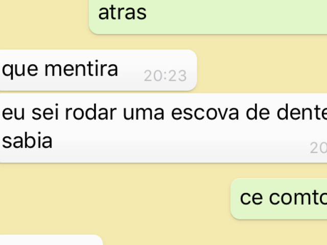 nao nunca mandei nem msgs p ela