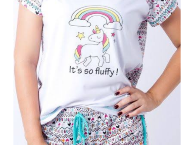 Um pijama bem lindo
Mas bem fofo também