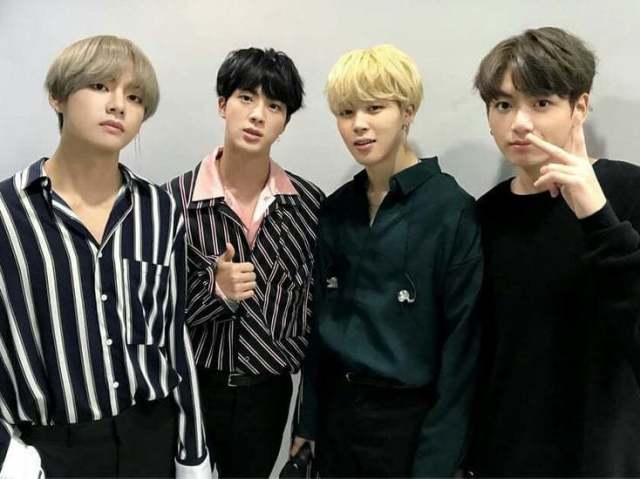 V, Jin, Jimin e JK