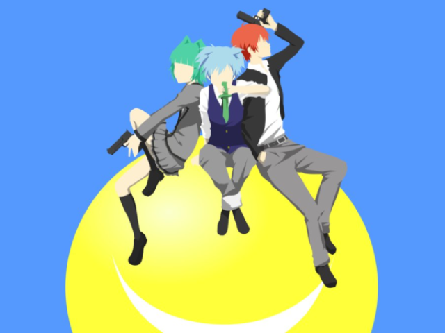 Karma, Nagisa, Kaede e Koro-Sensei