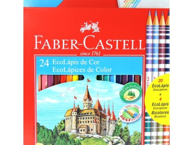 24 cores da faber castel e mais 4 Eco Lapis