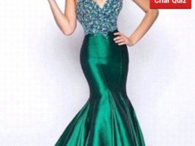 Vestido verde sereia
