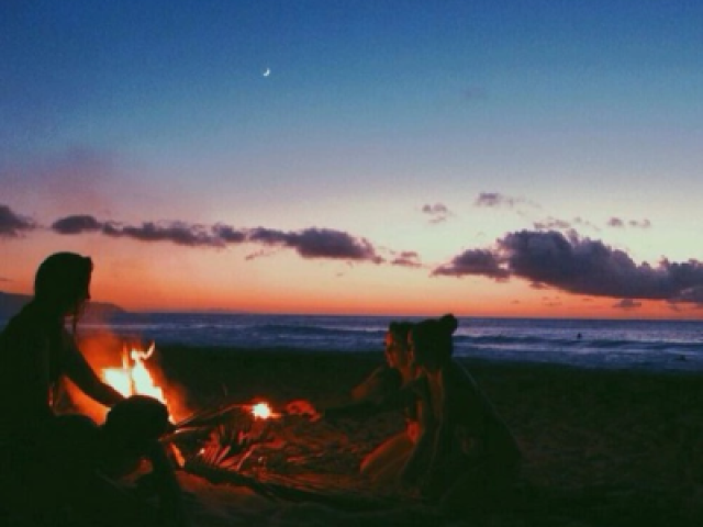 ir na praia para um luau