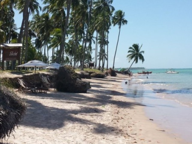 Fui à praia