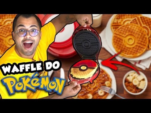 testei a maquina de fazer waffle do pokemon americana