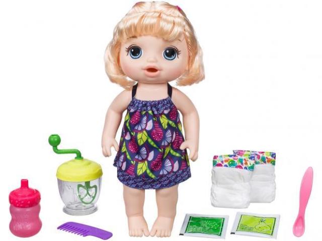 uma boneca da baby alive no valor de 300 reais