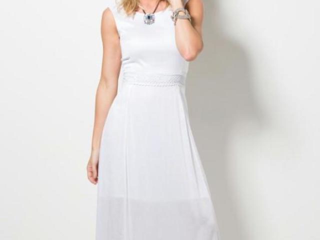 Vestido branco longo