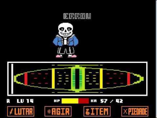 Você luta com o sans