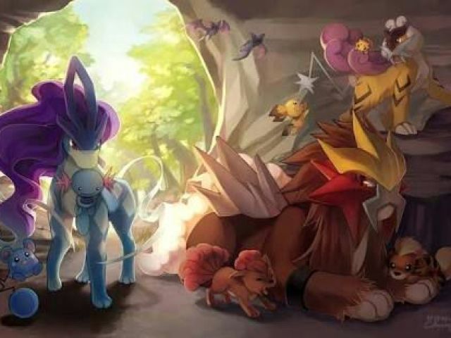 Entei,Suicone e Raykou