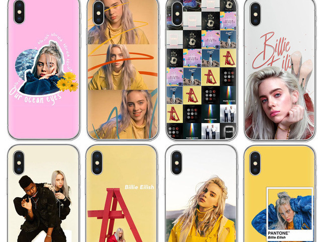 Iphone com capinha da billie elish