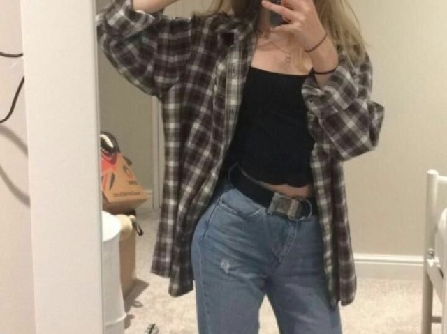 Blusa xadrez e um belo jeans 》》