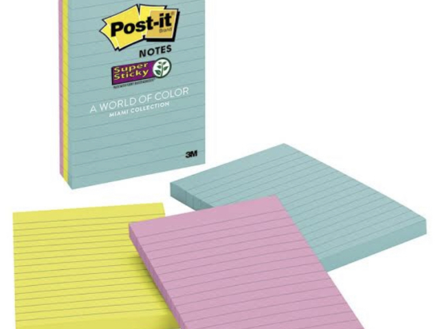 Post-it bem grande parecendo uma folhinha de caderno.tem coisa melhor?