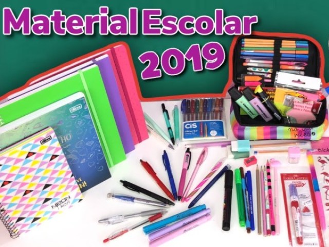 Qual tipo de material escolar você teria?